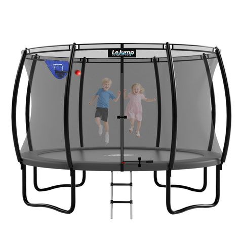 LeJump Smart Outdoor Springless Trampolines with basketball hoop