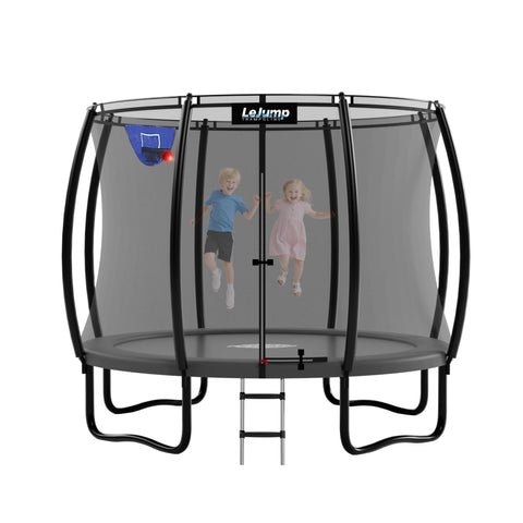 LeJump Smart Outdoor Springless Trampolines with basketball hoop