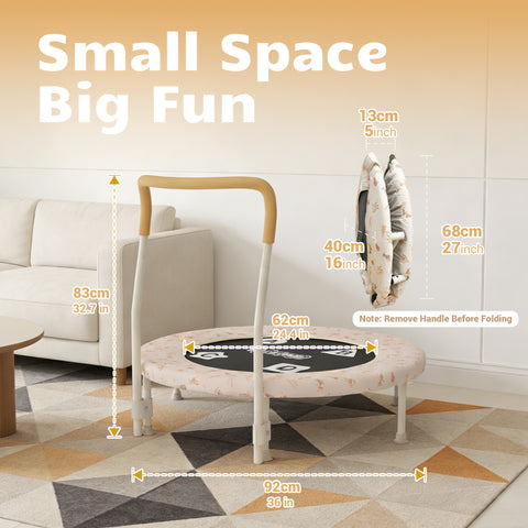 LeJump 36" Foldable Mini Toddler Trampolines for Kids Ages 1-6