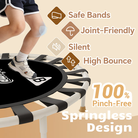 LeJump 36" Foldable Mini Toddler Trampolines for Kids Ages 1-6